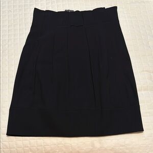 BCBGMAXAZRIA Black Pleated Wool Skirt Size 2